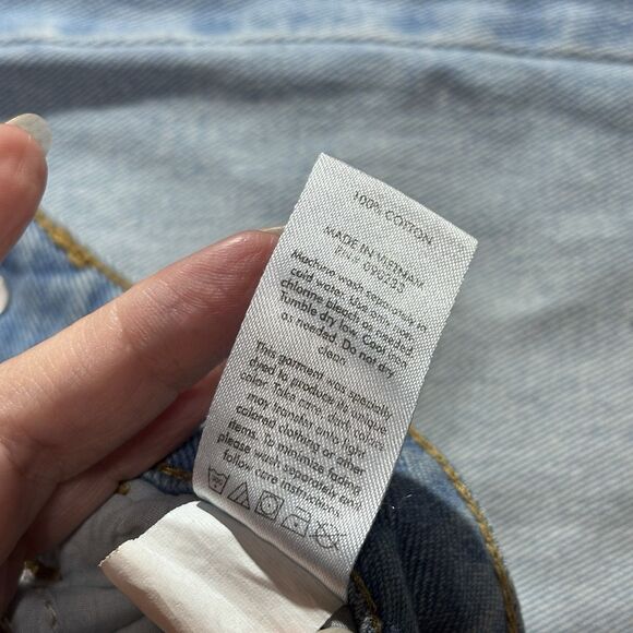 PacSun Women’s Denim Joggers Size 26 Two-Tone Light/Dark Wash - Picture 8 of 16